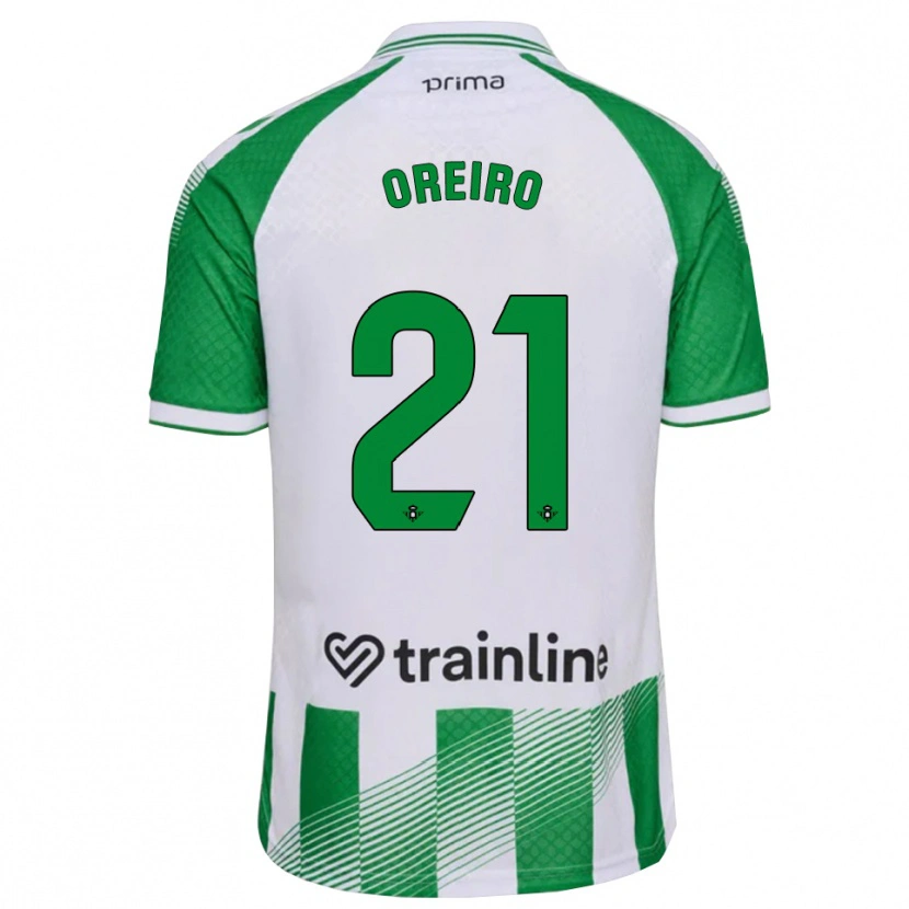 Danxen Kinder Jorge Oreiro #21 Hellgrün Schwarz Weiß Heimtrikot Trikot 2026/27 T-Shirt Schweiz