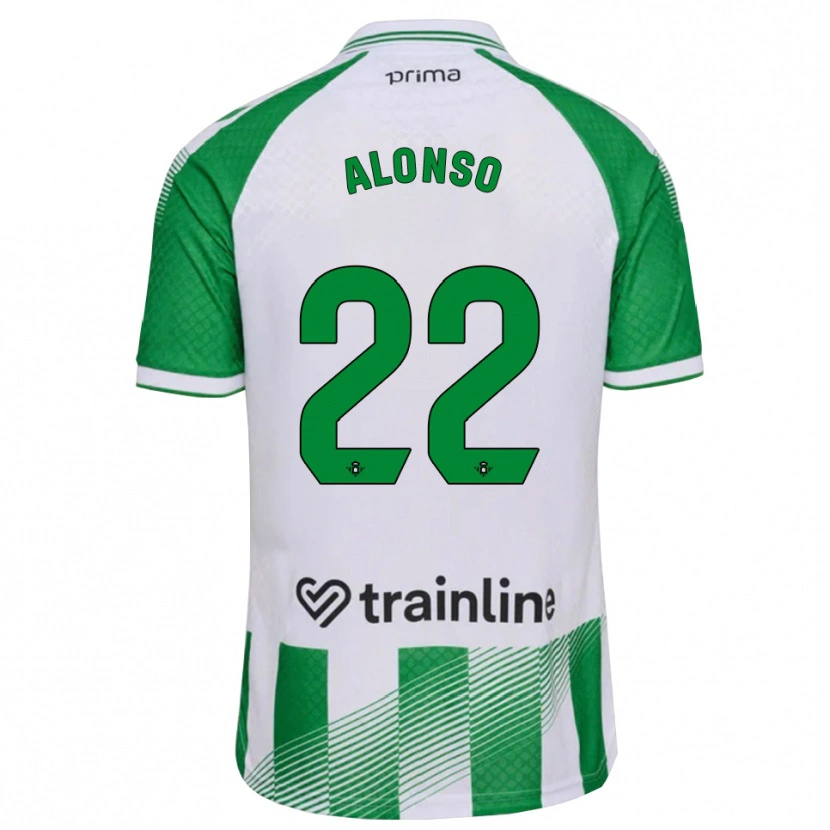 Danxen Kinder Borja Alonso #22 Hellgrün Schwarz Weiß Heimtrikot Trikot 2026/27 T-Shirt Schweiz