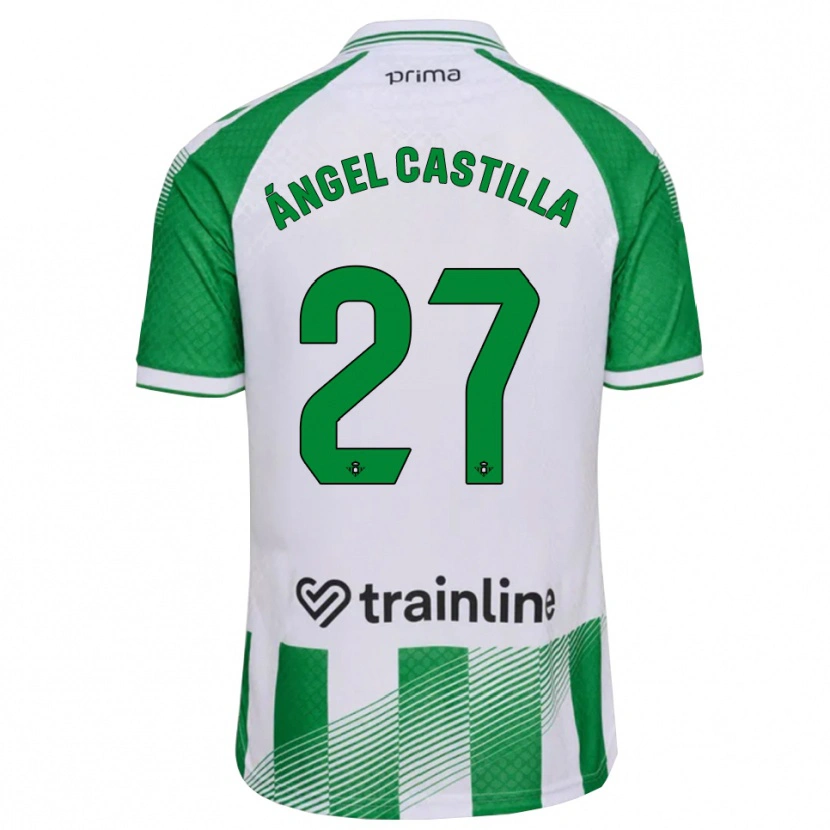 Danxen Kinder Miguel Ángel Castilla #27 Hellgrün Schwarz Weiß Heimtrikot Trikot 2026/27 T-Shirt Schweiz