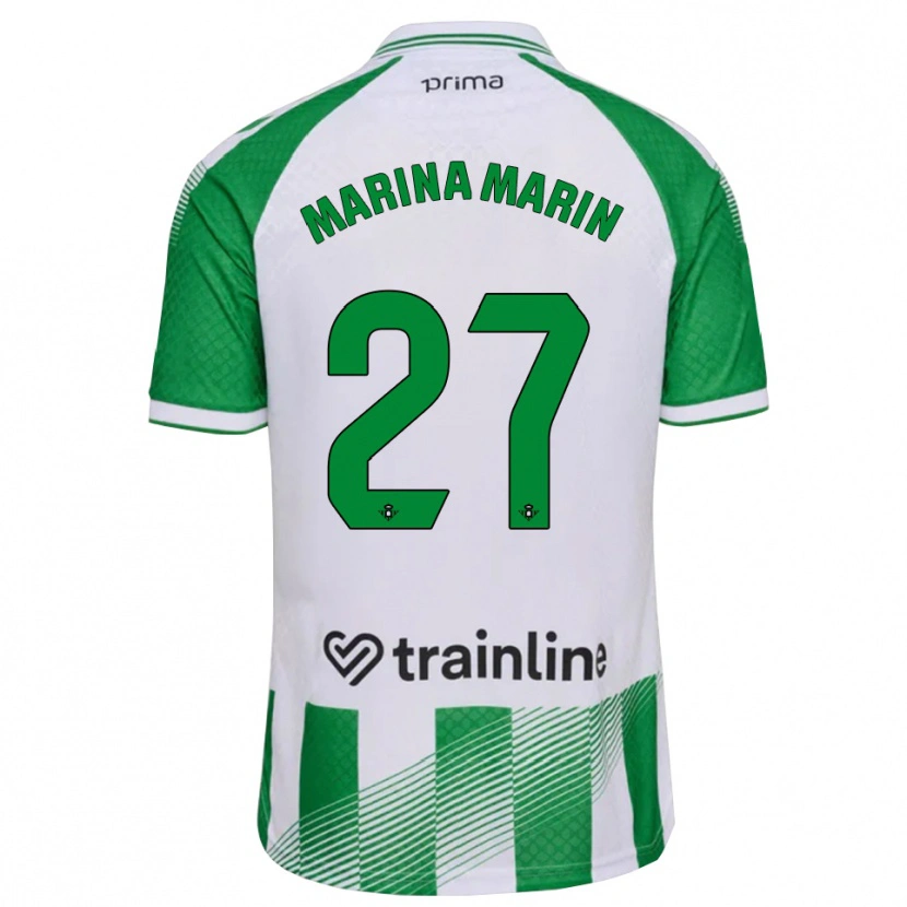 Danxen Kinder Marina Marín #27 Hellgrün Schwarz Weiß Heimtrikot Trikot 2026/27 T-Shirt Schweiz