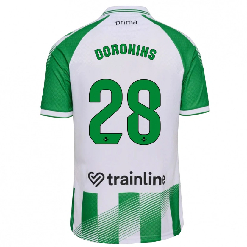 Danxen Kinder Nikita Doronins #28 Hellgrün Schwarz Weiß Heimtrikot Trikot 2026/27 T-Shirt Schweiz