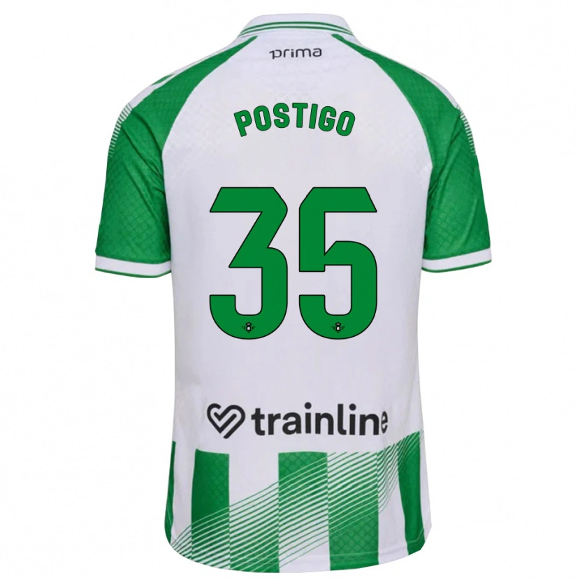 Danxen Kinder Alejandro Postigo #35 Hellgrün Schwarz Weiß Heimtrikot Trikot 2026/27 T-Shirt Schweiz