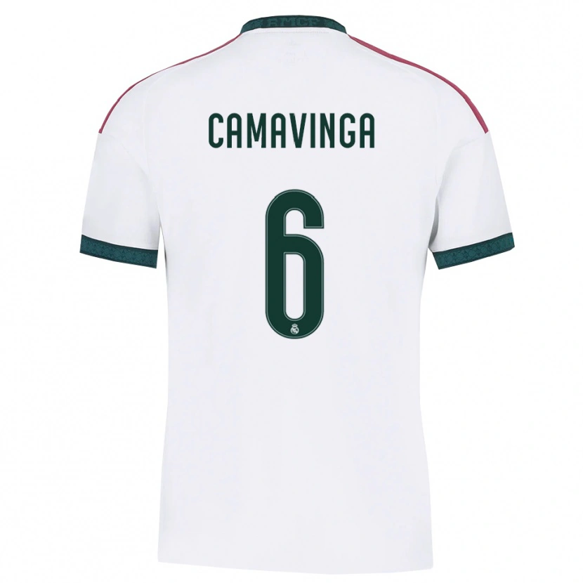 Danxen Kinder Eduardo Camavinga #6 Dunkelgrün Weiß Rot Heimtrikot Trikot 2026/27 T-Shirt Schweiz