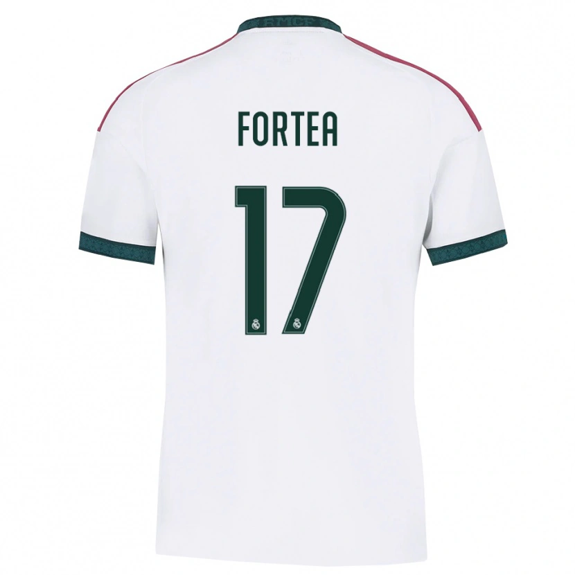 Danxen Kinder Jesús Fortea #17 Dunkelgrün Weiß Rot Heimtrikot Trikot 2026/27 T-Shirt Schweiz