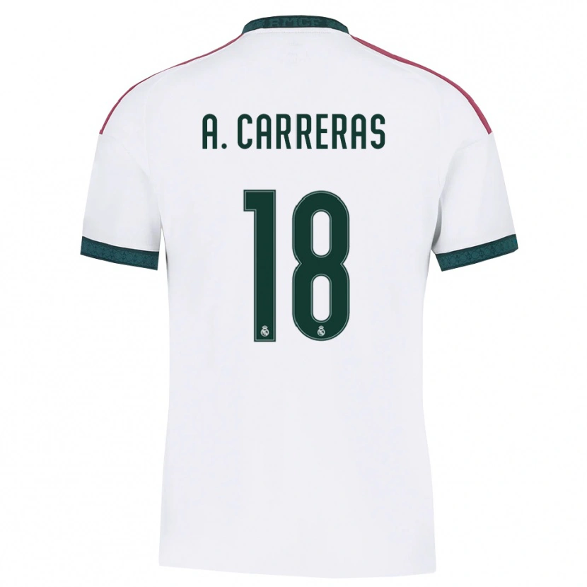 Danxen Kinder Álvaro Carreras #18 Dunkelgrün Weiß Rot Heimtrikot Trikot 2026/27 T-Shirt Schweiz