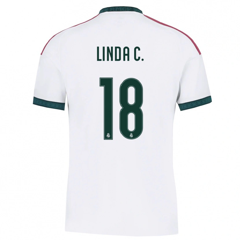 Danxen Kinder Linda Caicedo #18 Dunkelgrün Weiß Rot Heimtrikot Trikot 2026/27 T-Shirt Schweiz