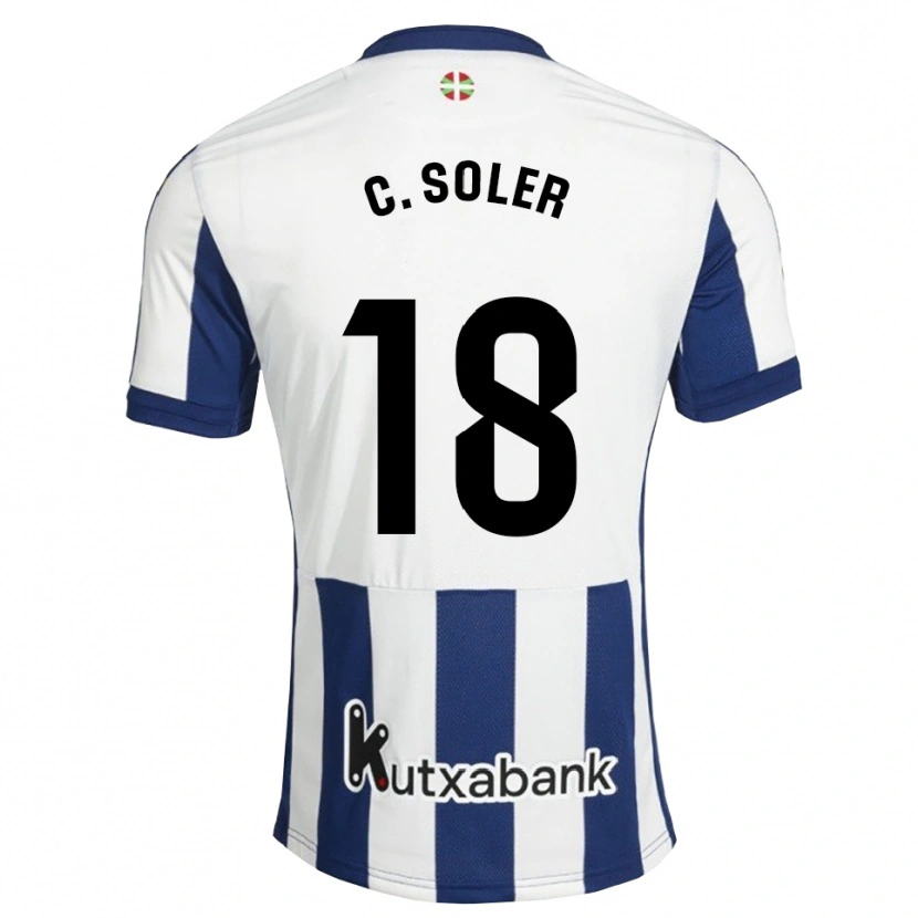 Danxen Kinder Carlos Soler #18 Marineweiß Goldrute Heimtrikot Trikot 2026/27 T-Shirt Schweiz