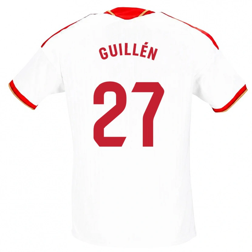 Danxen Kinder Nico Guillén #27 Weiß Rot Heimtrikot Trikot 2026/27 T-Shirt Schweiz