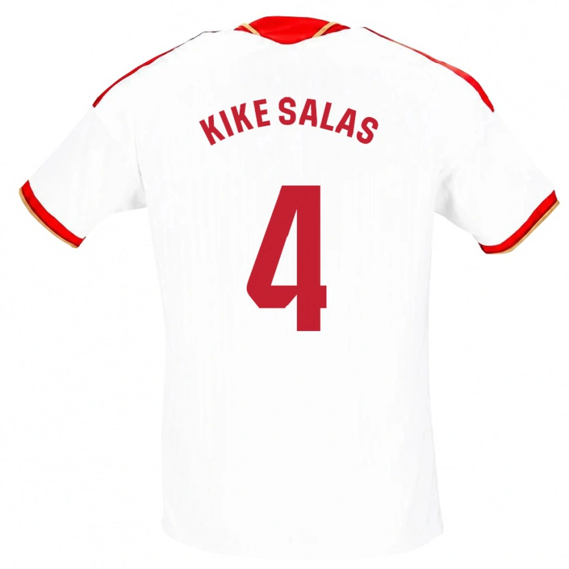 Danxen Kinder Kike Salas #4 Weiß Rot Heimtrikot Trikot 2026/27 T-Shirt Schweiz