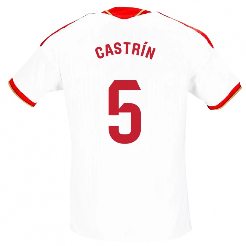 Danxen Kinder Andrés Castrín #5 Weiß Rot Heimtrikot Trikot 2026/27 T-Shirt Schweiz