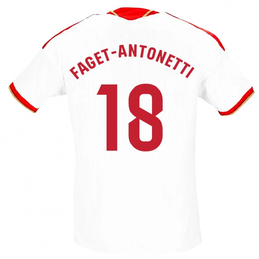 Danxen Kinder Roméo Faget-Antonetti #18 Weiß Rot Heimtrikot Trikot 2026/27 T-Shirt Schweiz
