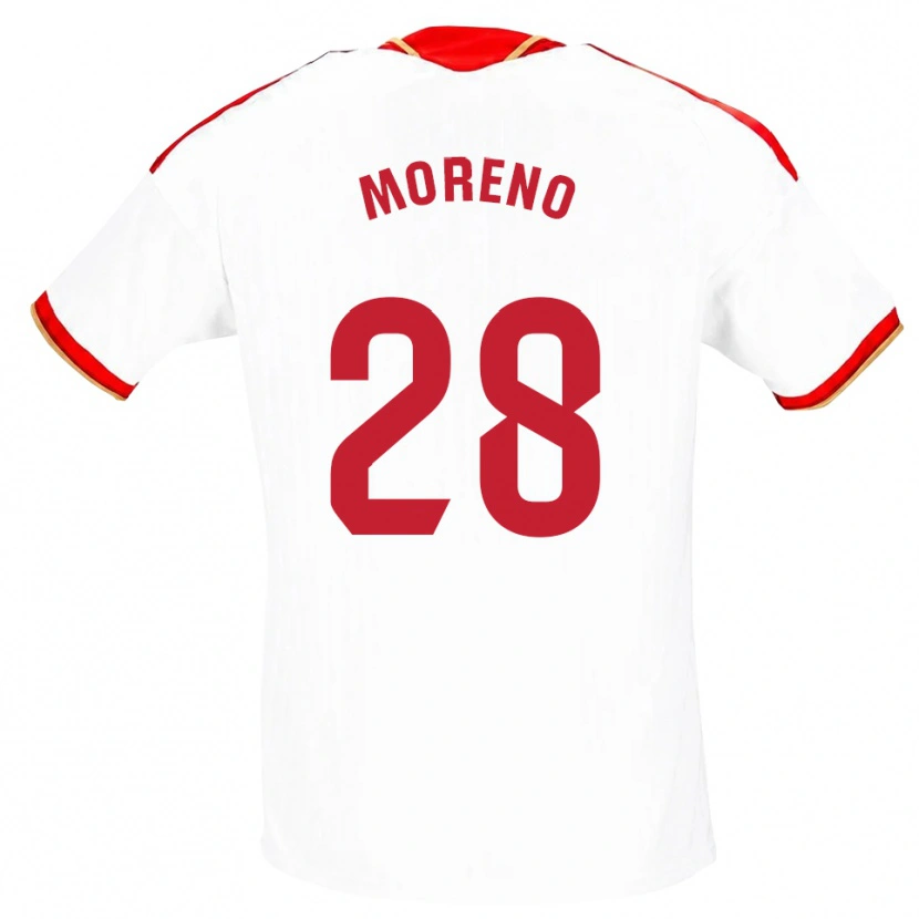 Danxen Kinder Fernando Moreno #28 Weiß Rot Heimtrikot Trikot 2026/27 T-Shirt Schweiz