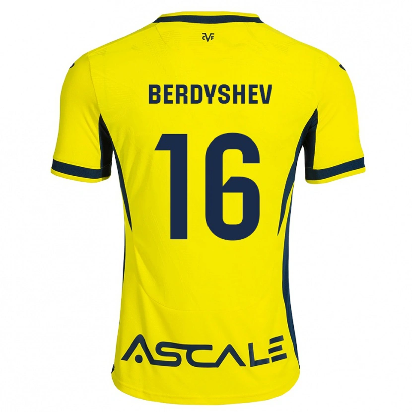 Danxen Kinder Tikhon Berdyshev #16 Gelb Schwarz Rot Heimtrikot Trikot 2026/27 T-Shirt Schweiz