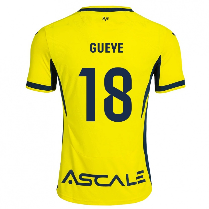 Danxen Kinder Pape Gueye #18 Gelb Schwarz Rot Heimtrikot Trikot 2026/27 T-Shirt Schweiz