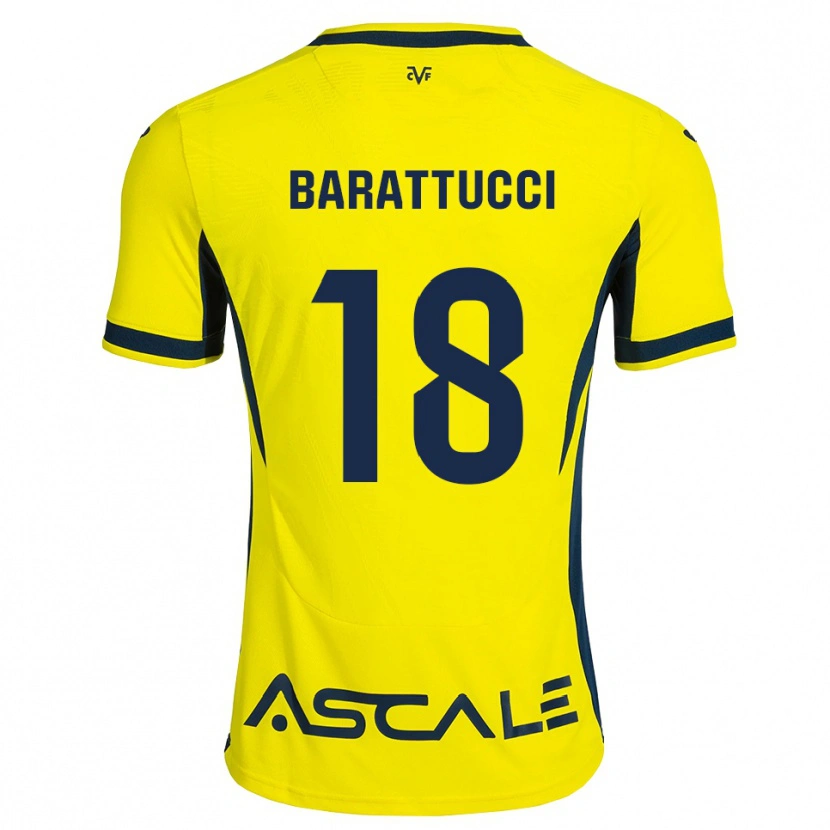 Danxen Kinder Nico Barattucci #18 Gelb Schwarz Rot Heimtrikot Trikot 2026/27 T-Shirt Schweiz