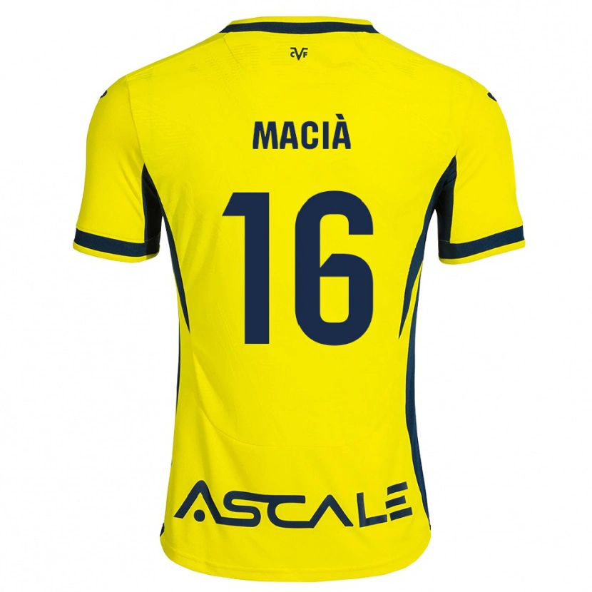 Danxen Kinder Carlos Macià #16 Gelb Schwarz Rot Heimtrikot Trikot 2026/27 T-Shirt Schweiz