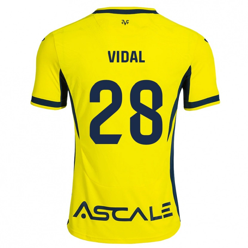 Danxen Kinder Aran Vidal #28 Gelb Schwarz Rot Heimtrikot Trikot 2026/27 T-Shirt Schweiz