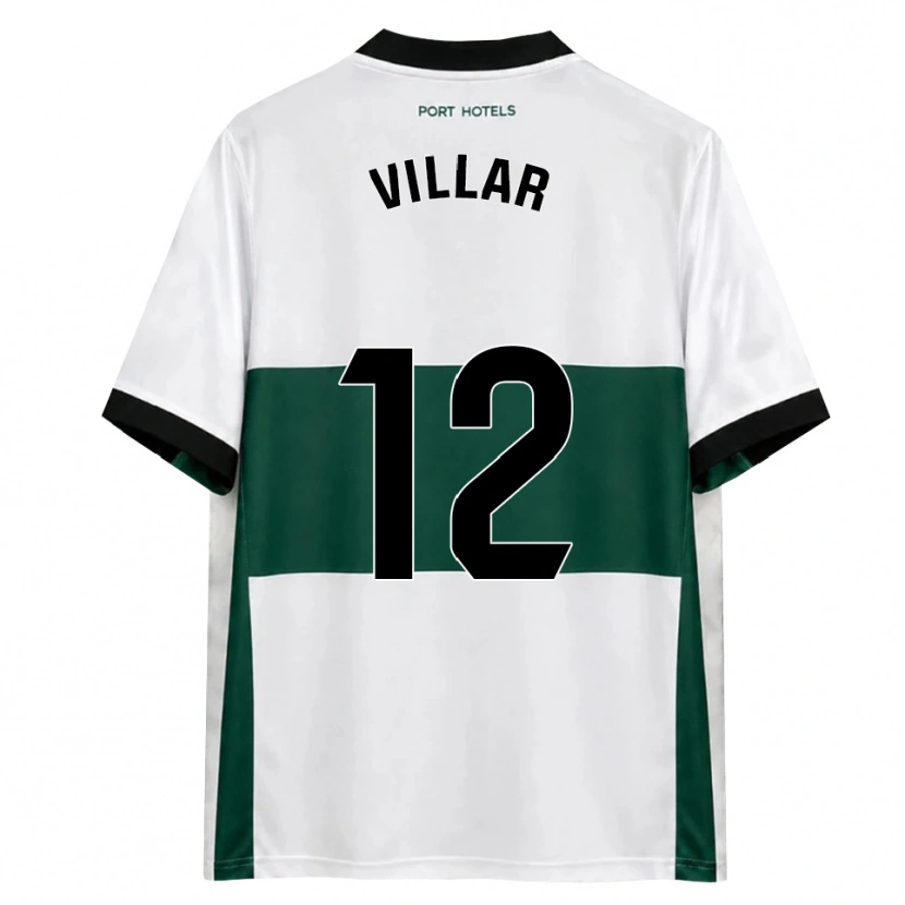 Danxen Kinder Gonzalo Villar #12 Grün Weiß Rot Heimtrikot Trikot 2026/27 T-Shirt Schweiz