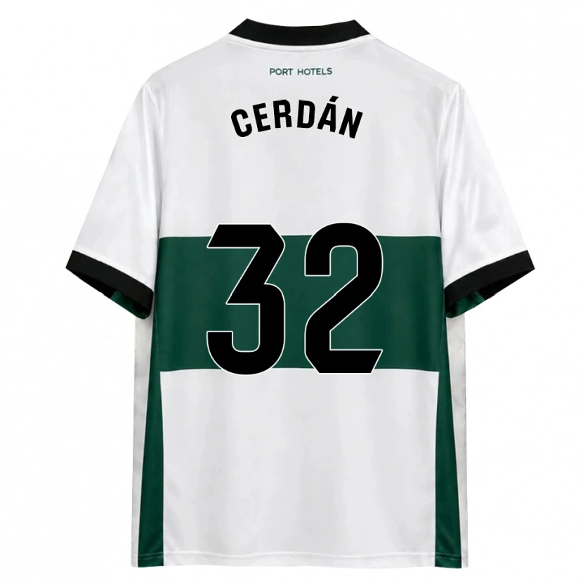 Danxen Kinder Pablo Cerdán #32 Grün Weiß Rot Heimtrikot Trikot 2026/27 T-Shirt Schweiz