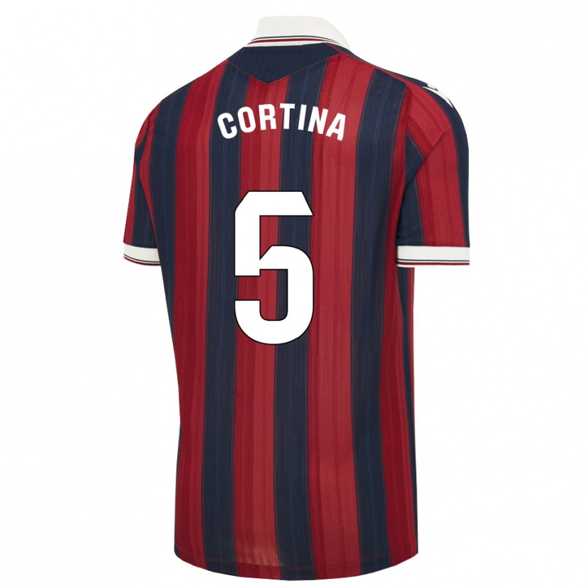 Danxen Kinder Borja Cortina #5 Mitternachtsblau Rot Heimtrikot Trikot 2026/27 T-Shirt Schweiz