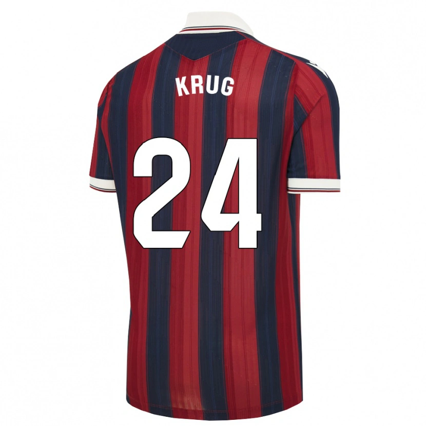 Danxen Kinder Martín Krug #24 Mitternachtsblau Rot Heimtrikot Trikot 2026/27 T-Shirt Schweiz