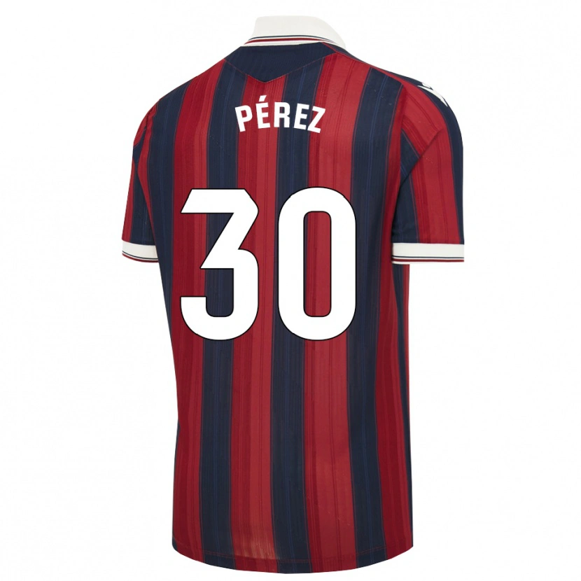 Danxen Kinder Luismi Pérez #30 Mitternachtsblau Rot Heimtrikot Trikot 2026/27 T-Shirt Schweiz