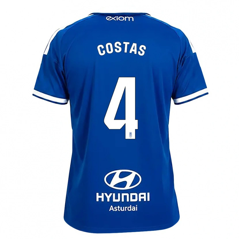 Danxen Kinder David Costas #4 Mittelblau Weiß Heimtrikot Trikot 2026/27 T-Shirt Schweiz