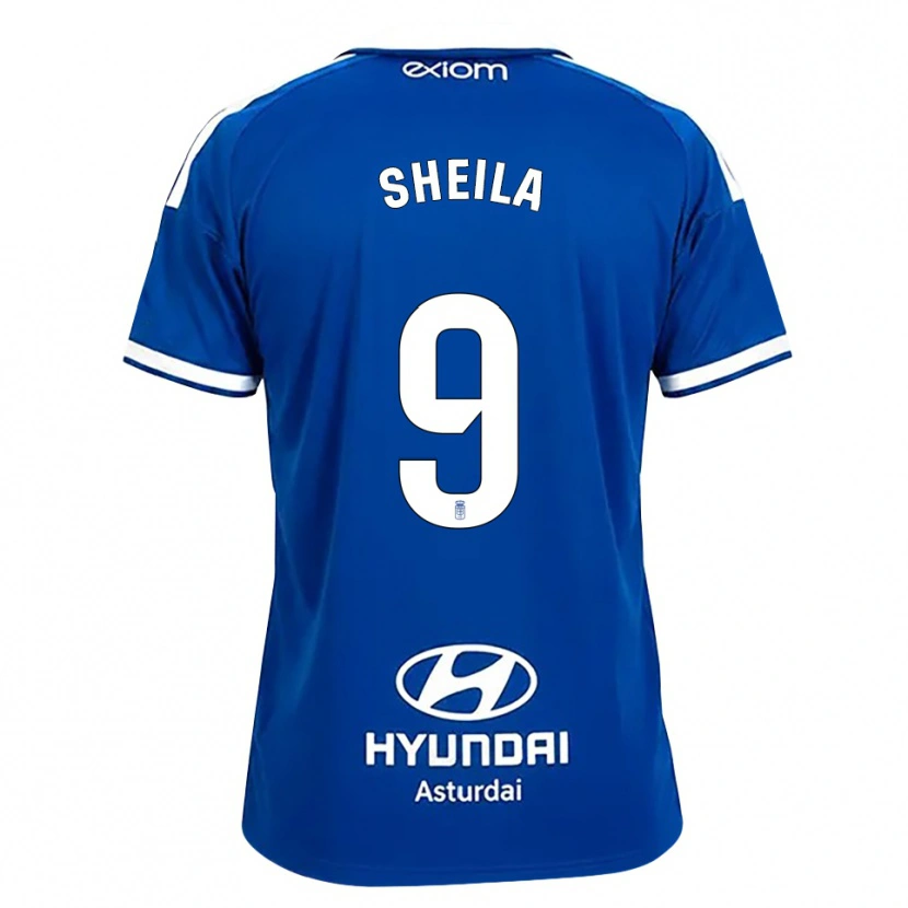 Danxen Kinder Sheila Elorza Hernández #9 Mittelblau Weiß Heimtrikot Trikot 2026/27 T-Shirt Schweiz