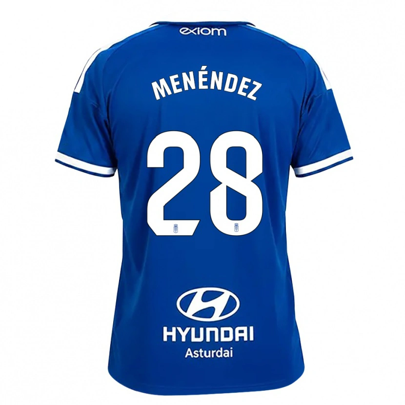 Danxen Kinder Diego Menéndez #28 Mittelblau Weiß Heimtrikot Trikot 2026/27 T-Shirt Schweiz