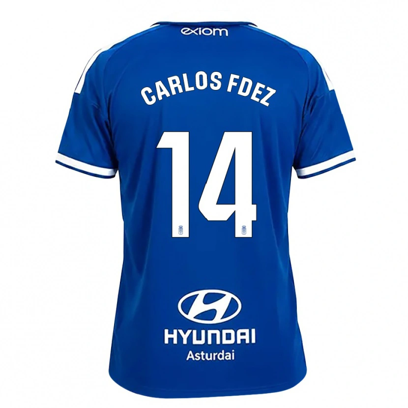 Danxen Kinder Carlos Fernández #14 Mittelblau Weiß Heimtrikot Trikot 2026/27 T-Shirt Schweiz