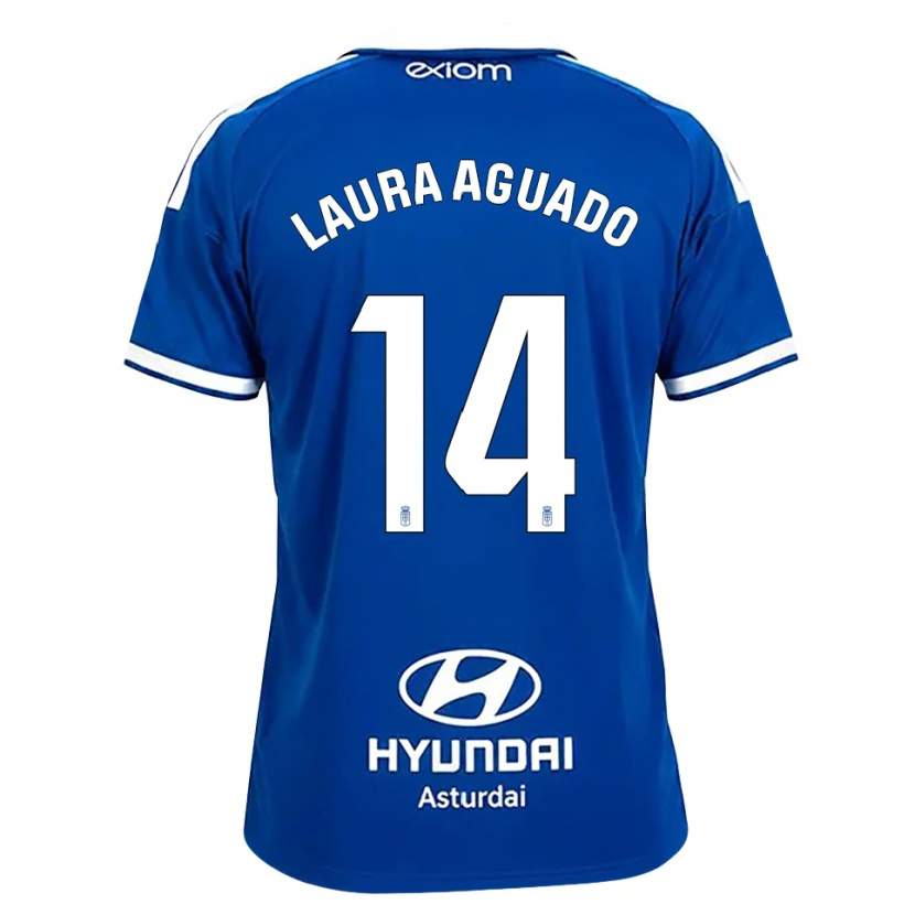 Danxen Kinder Laura Aguado #14 Mittelblau Weiß Heimtrikot Trikot 2026/27 T-Shirt Schweiz
