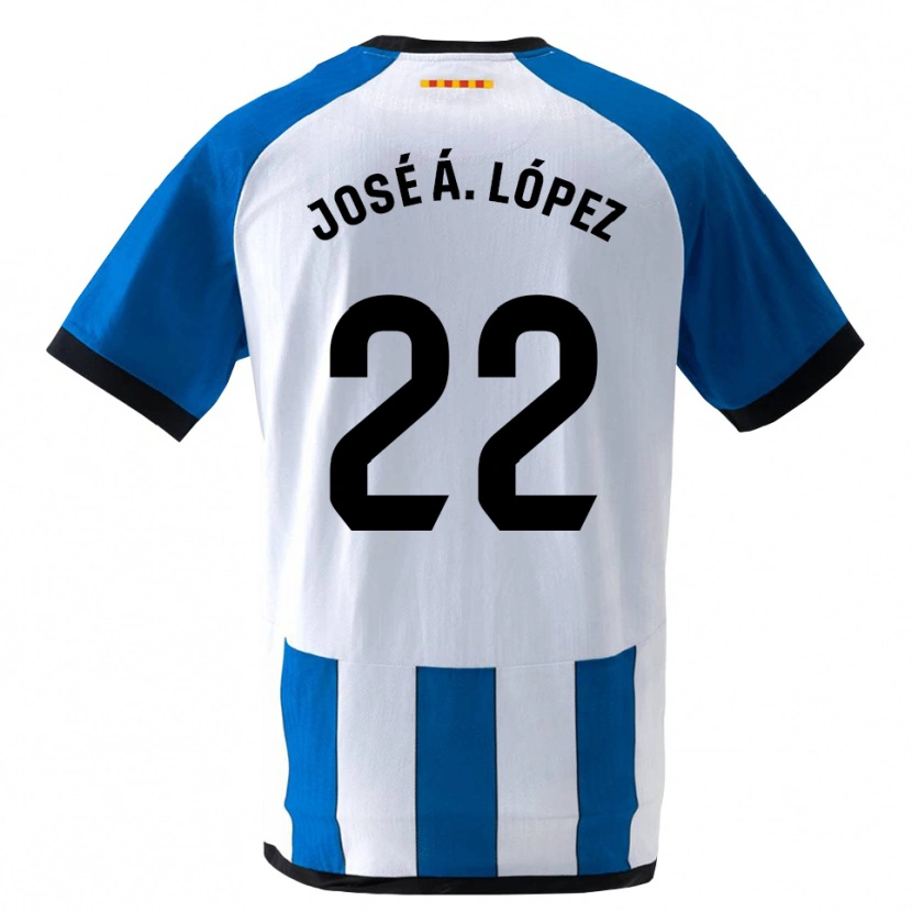 Danxen Kinder José Ángel López #22 Königsblau Weiß Heimtrikot Trikot 2026/27 T-Shirt Schweiz