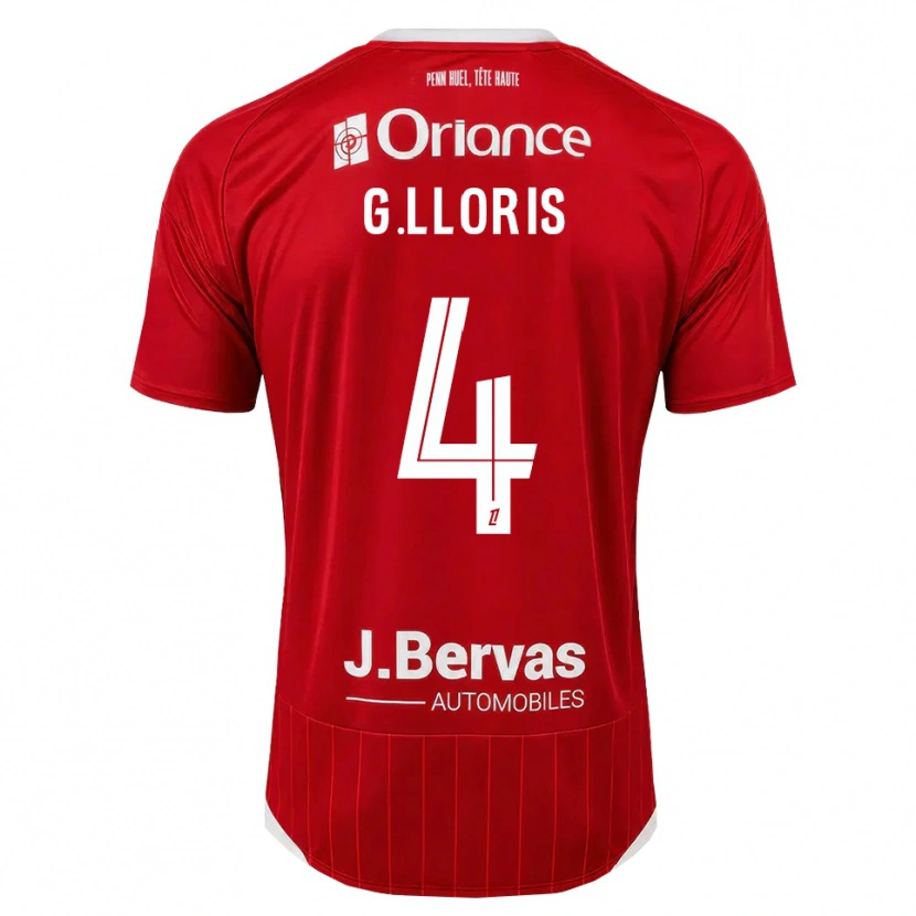 Danxen Kinder Gautier Lloris #4 Weiß Rot Heimtrikot Trikot 2026/27 T-Shirt Schweiz