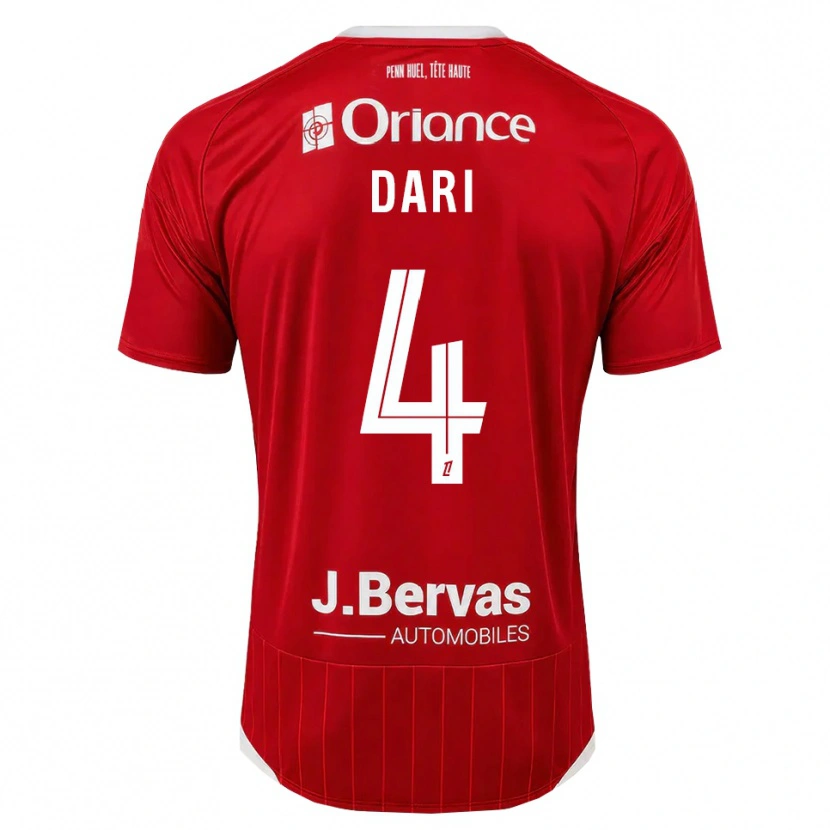 Danxen Kinder Achraf Dari #4 Weiß Rot Heimtrikot Trikot 2026/27 T-Shirt Schweiz