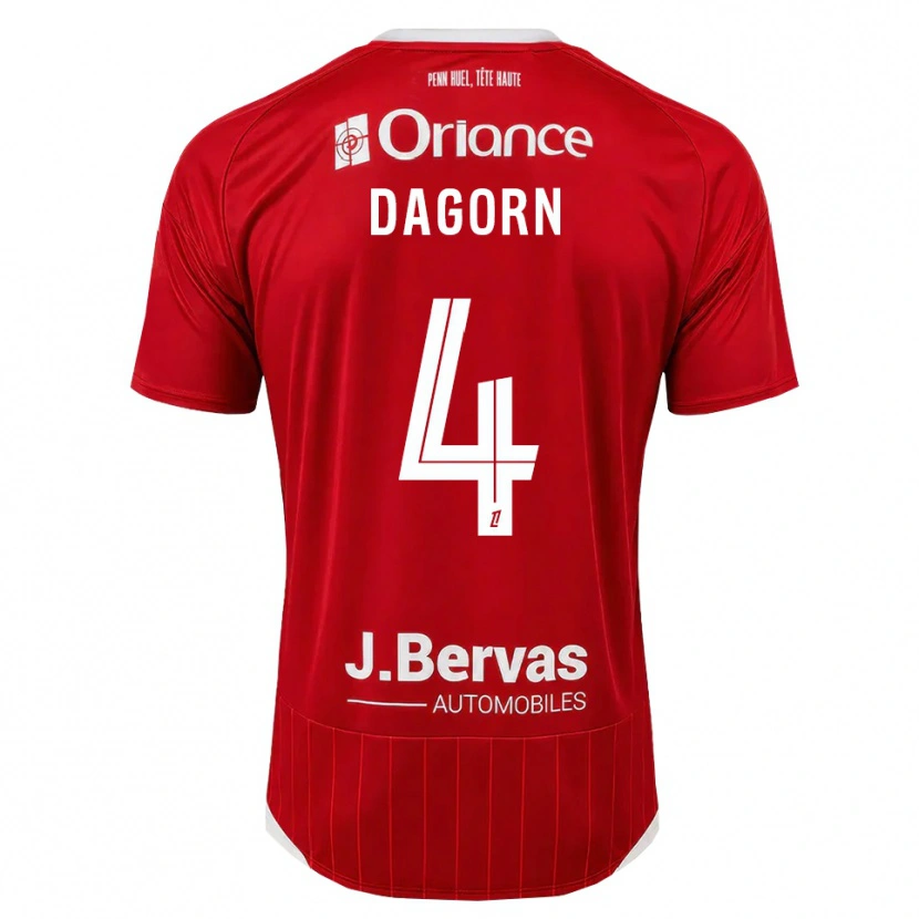 Danxen Kinder Maxime Dagorn #4 Weiß Rot Heimtrikot Trikot 2026/27 T-Shirt Schweiz