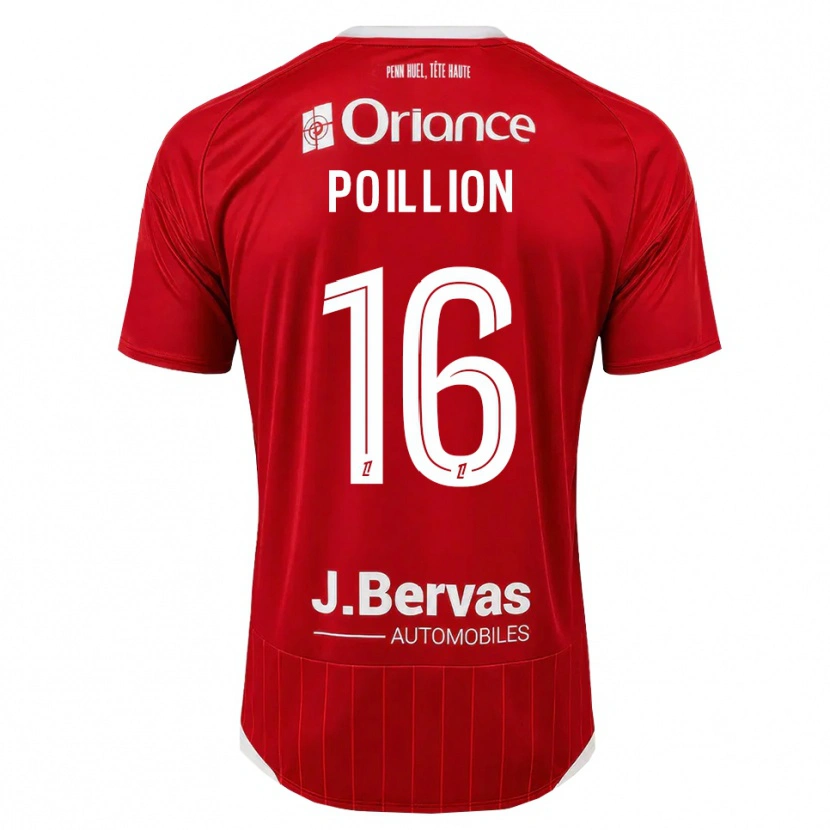 Danxen Kinder Noé Poillion #16 Weiß Rot Heimtrikot Trikot 2026/27 T-Shirt Schweiz