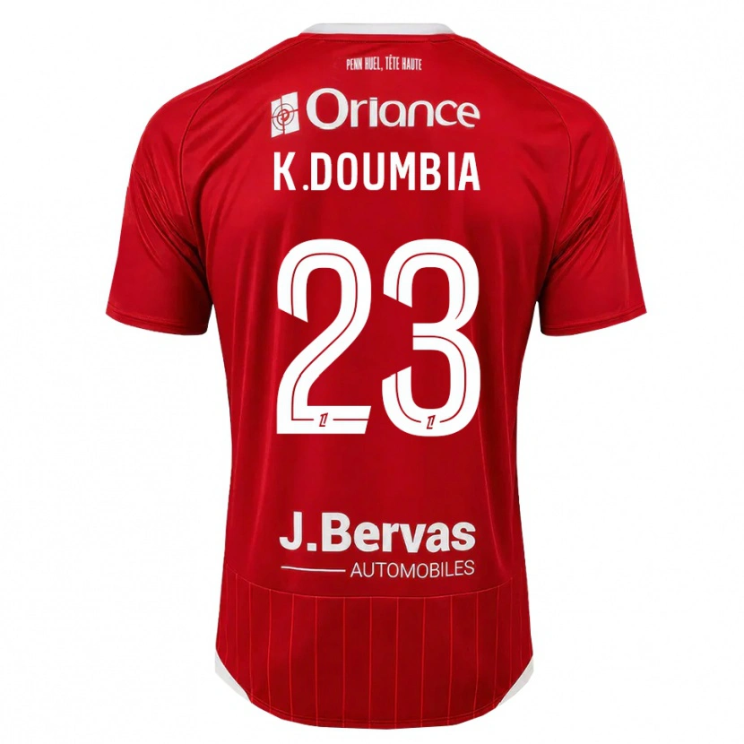 Danxen Kinder Kamory Doumbia #23 Weiß Rot Heimtrikot Trikot 2026/27 T-Shirt Schweiz