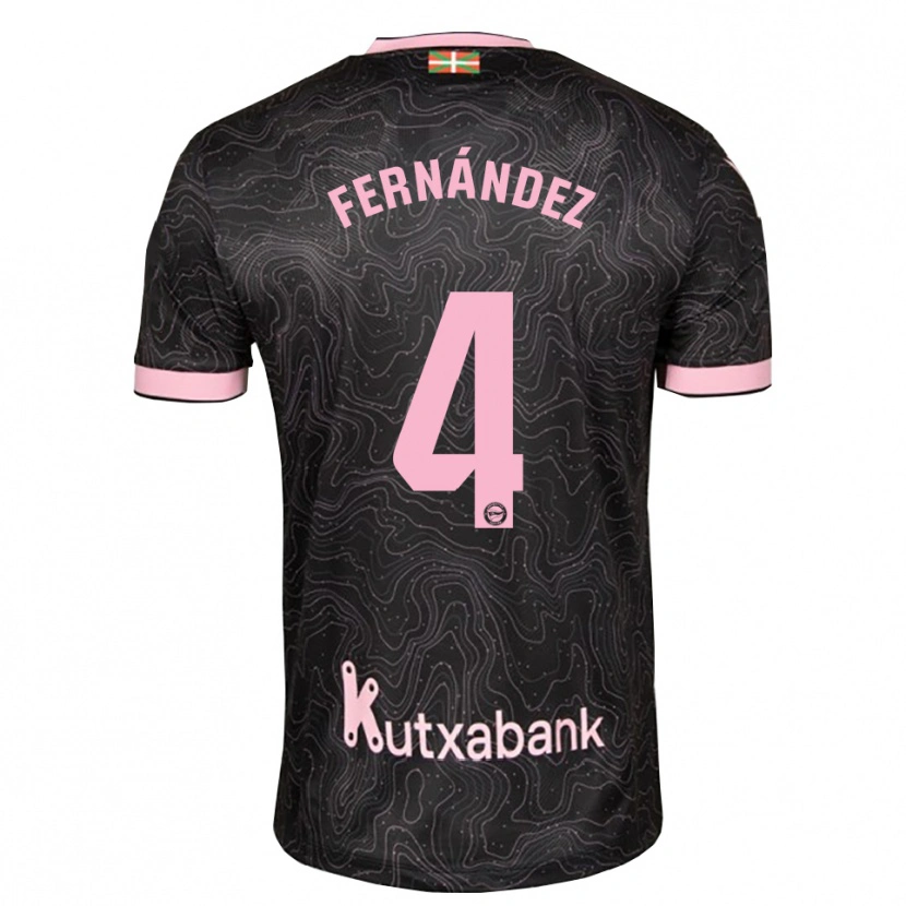 Danxen Kinder Aritz Fernández #4 Schwarz Pink Auswärtstrikot Trikot 2026/27 T-Shirt Schweiz
