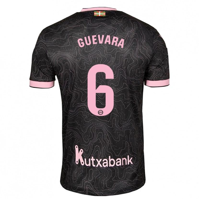 Danxen Kinder Ander Guevara #6 Schwarz Pink Auswärtstrikot Trikot 2026/27 T-Shirt Schweiz