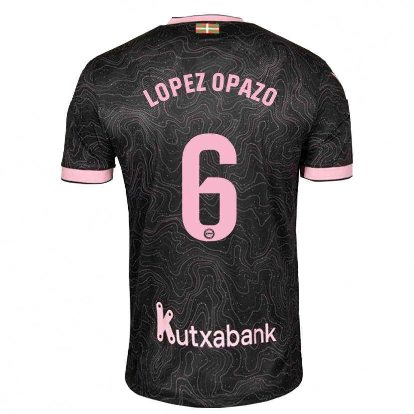 Danxen Kinder Nayadet Zulema Lopez Opazo #6 Schwarz Pink Auswärtstrikot Trikot 2026/27 T-Shirt Schweiz
