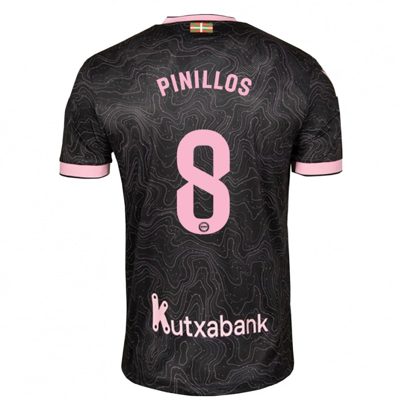Danxen Kinder Lander Pinillos #8 Schwarz Pink Auswärtstrikot Trikot 2026/27 T-Shirt Schweiz