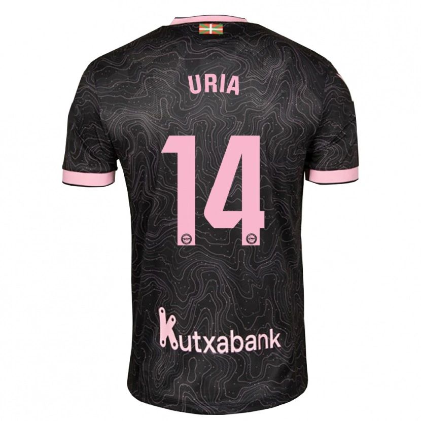 Danxen Kinder Iker Uria #14 Schwarz Pink Auswärtstrikot Trikot 2026/27 T-Shirt Schweiz