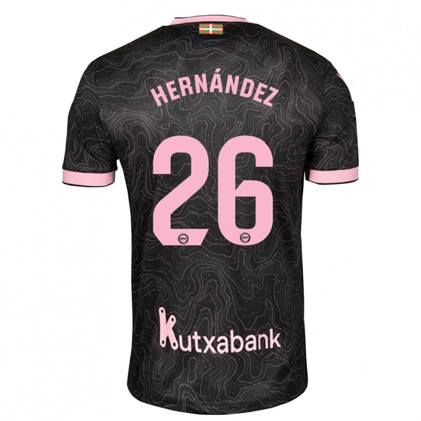 Danxen Kinder Izei Hernández #26 Schwarz Pink Auswärtstrikot Trikot 2026/27 T-Shirt Schweiz