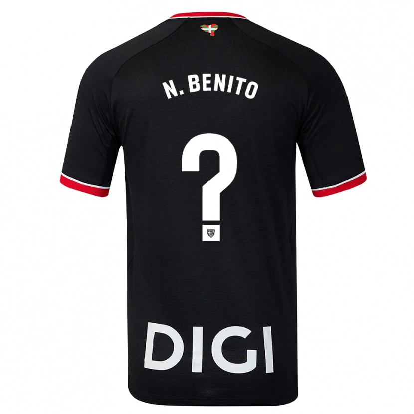 Danxen Kinder Nerea Benito Zaldibar #0 Schwarz Weiß Rot Auswärtstrikot Trikot 2026/27 T-Shirt Schweiz