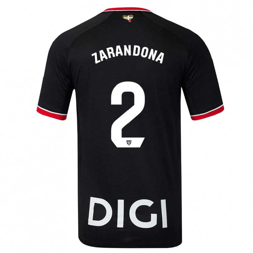 Danxen Kinder Telmo Zarandona #2 Schwarz Weiß Rot Auswärtstrikot Trikot 2026/27 T-Shirt Schweiz