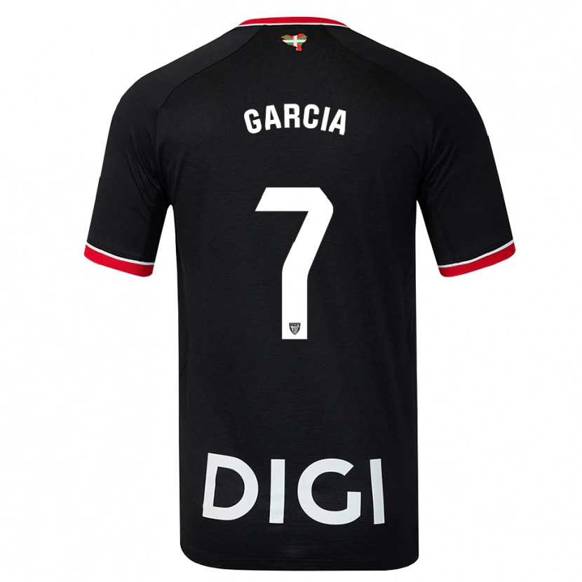 Danxen Kinder Nahikari García #7 Schwarz Weiß Rot Auswärtstrikot Trikot 2026/27 T-Shirt Schweiz