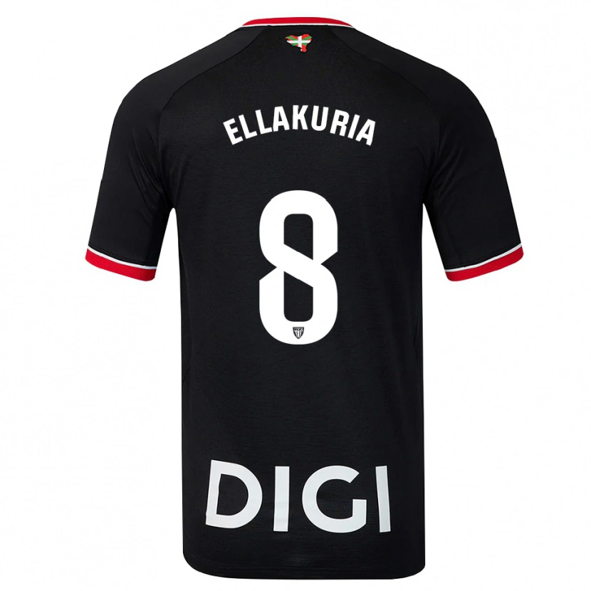 Danxen Kinder Eneko Ellakuria #8 Schwarz Weiß Rot Auswärtstrikot Trikot 2026/27 T-Shirt Schweiz