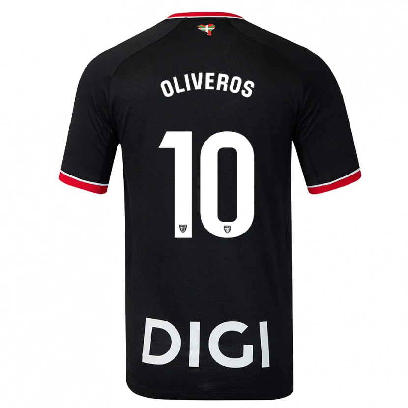 Danxen Kinder Aimar Oliveros #10 Schwarz Weiß Rot Auswärtstrikot Trikot 2026/27 T-Shirt Schweiz