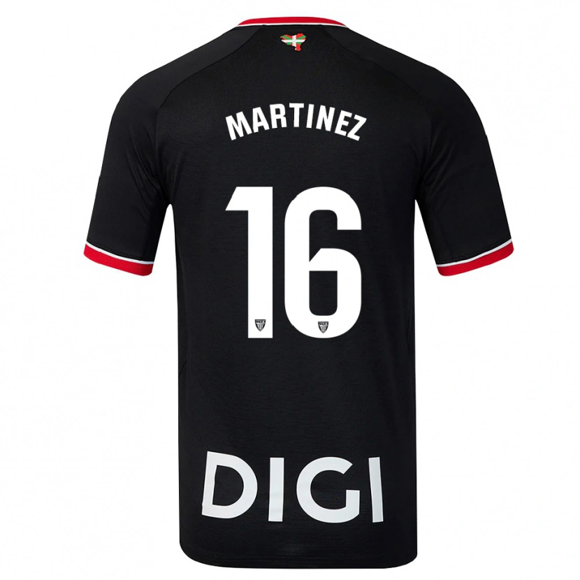 Danxen Kinder Pablo Martínez #16 Schwarz Weiß Rot Auswärtstrikot Trikot 2026/27 T-Shirt Schweiz