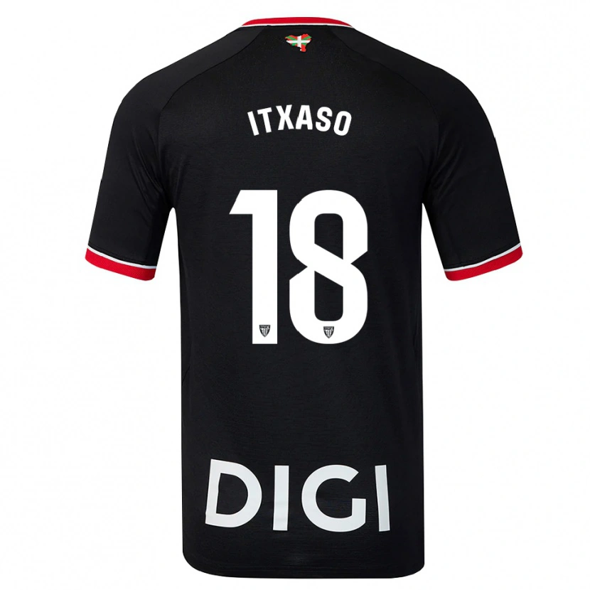 Danxen Kinder Itxaso Uriarte Santamaria #18 Schwarz Weiß Rot Auswärtstrikot Trikot 2026/27 T-Shirt Schweiz